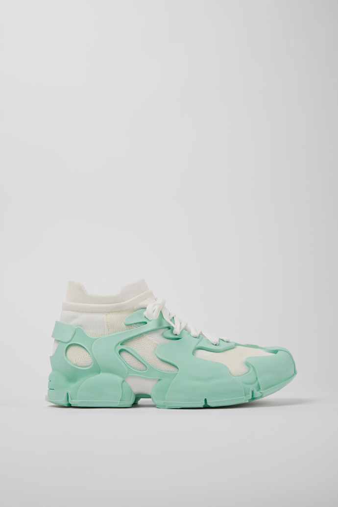 Side view of Tossu Light green caged sneakers