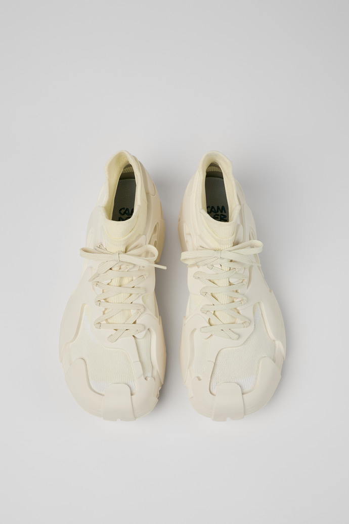 Overhead view of Tossu White Synthetic Sneaker
