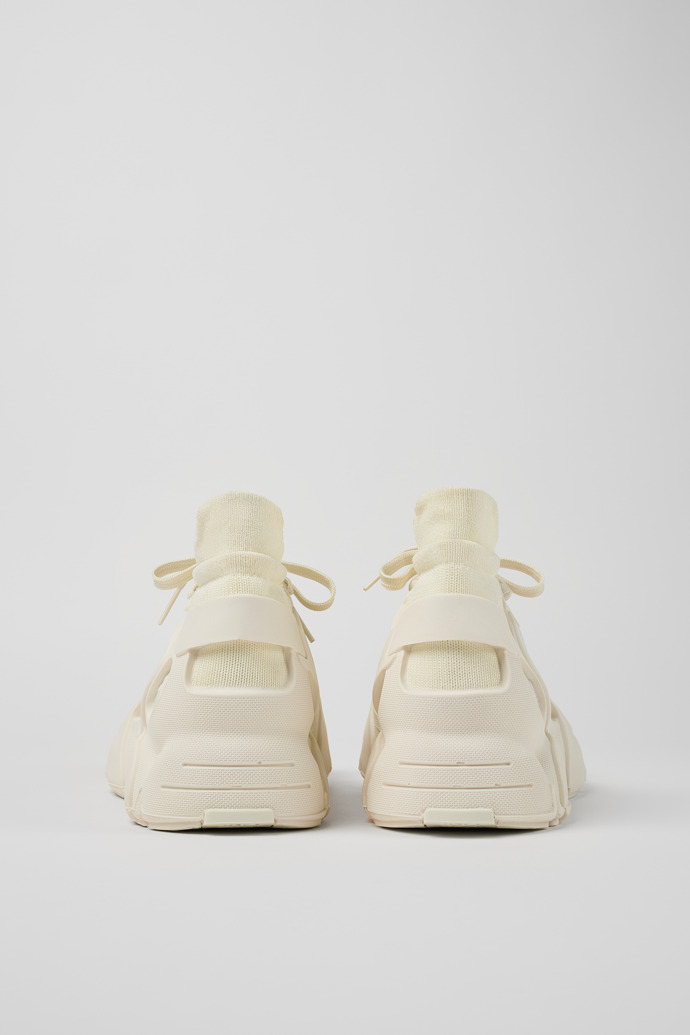 Back view of Tossu White Caged Sneakers