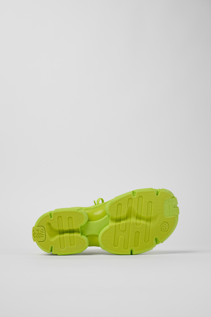 The soles of Tossu Green Synthetic Sneaker