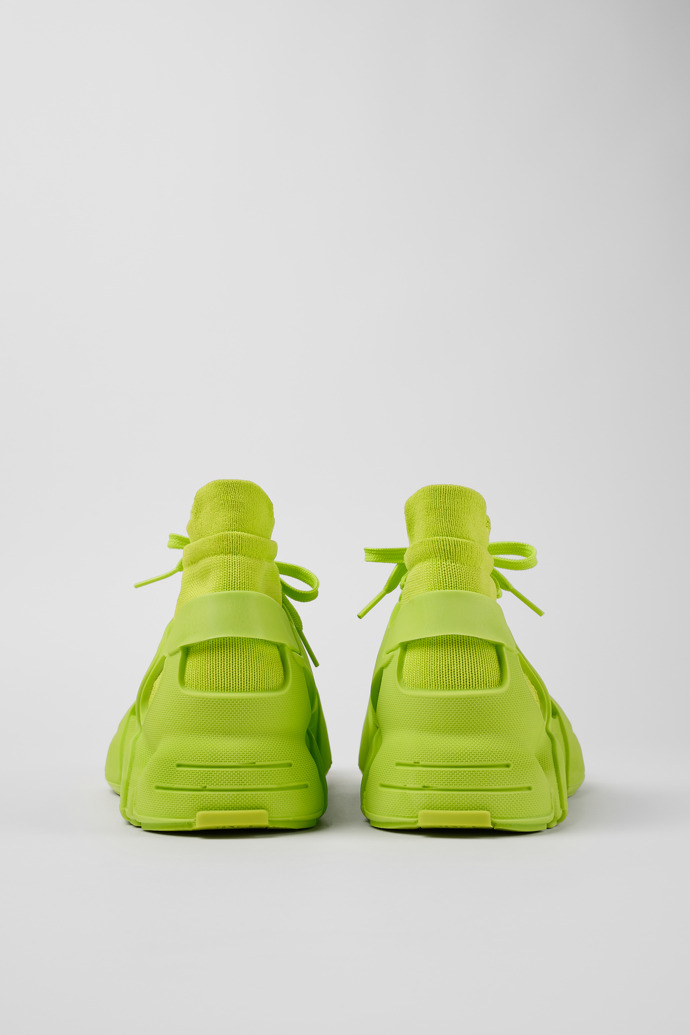 Back view of Tossu Green Synthetic Sneaker