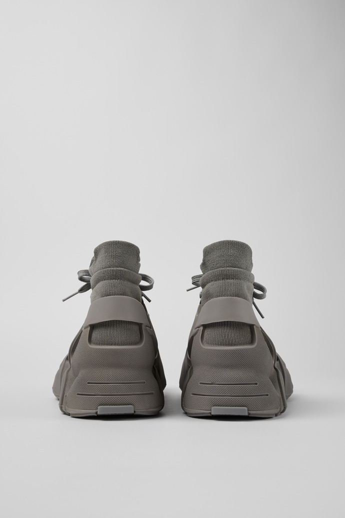 Back view of Tossu Grey Synthetic Sneaker