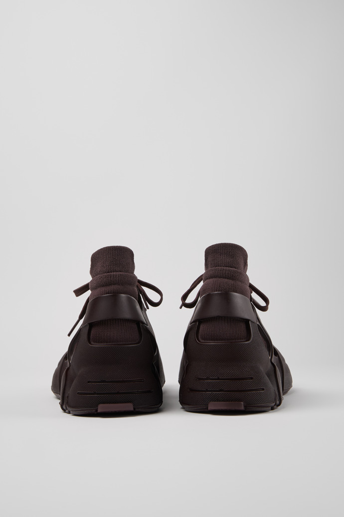 Back view of Tossu Burgundy Caged Sneakers