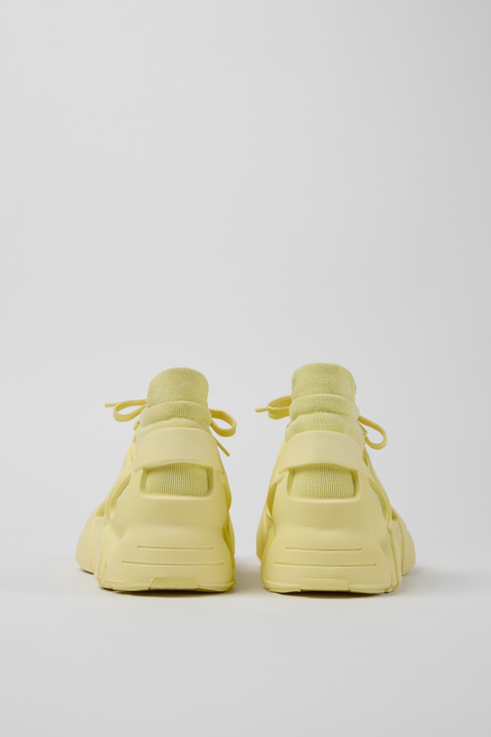 Back view of Tossu Yellow Caged Sneakers