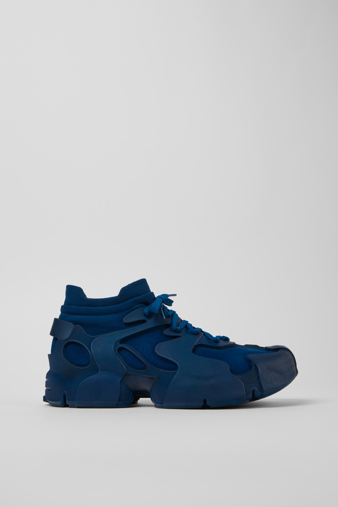 Side view of Tossu Blue Caged Sneakers