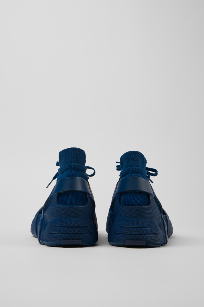 Back view of Tossu Blue Caged Sneakers