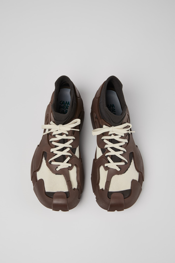 Tossu Wit-grijze caged sneaker