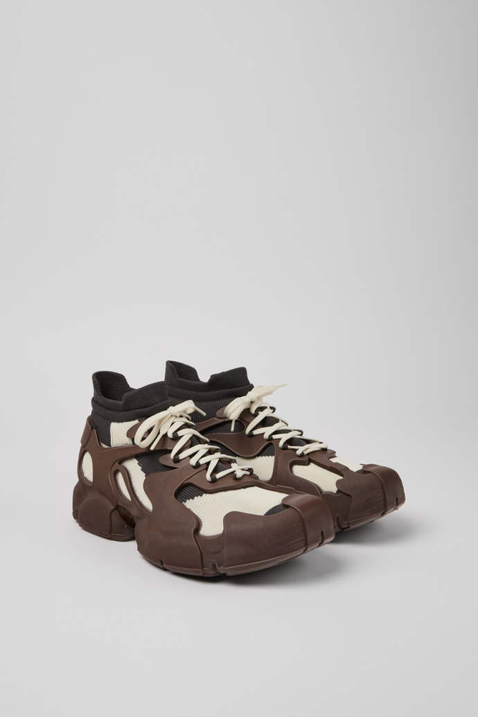 Tossu Sneakers de malla blancas y grises