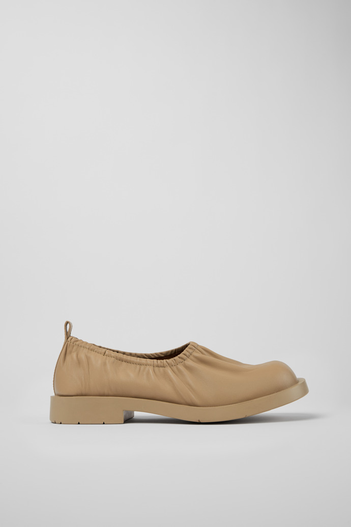 Image of Side view of MIL 1978 Beige leather ballerinas