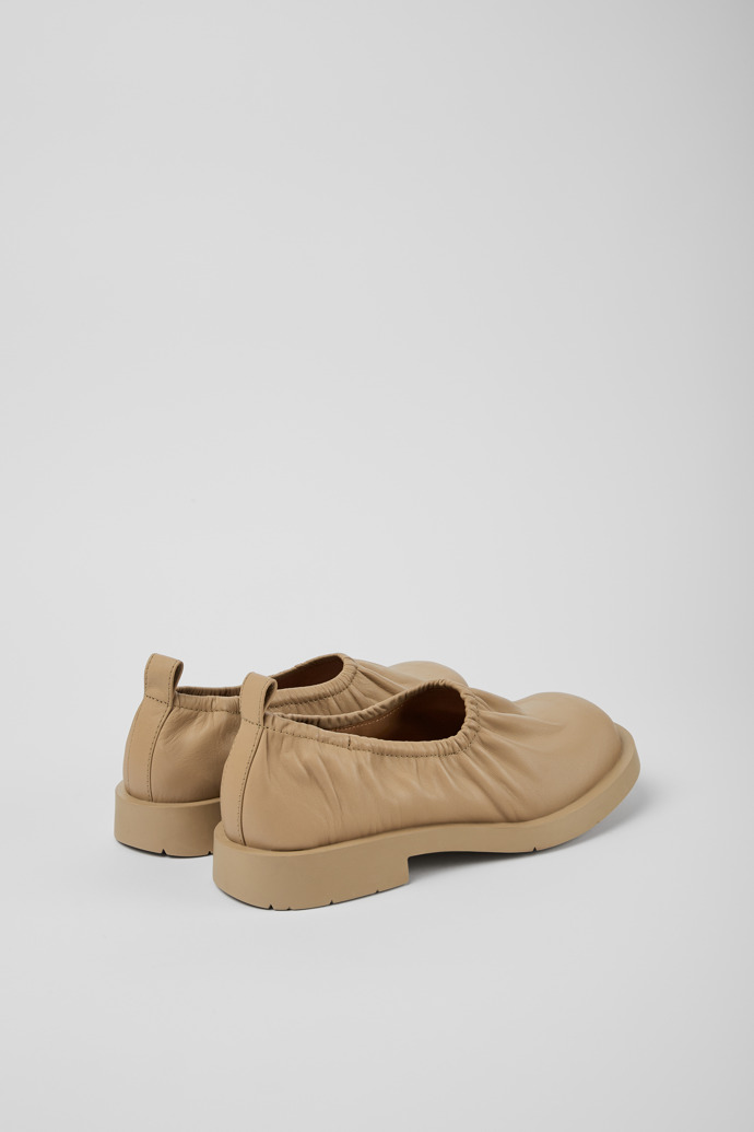 Back view of MIL 1978 Beige leather ballerinas