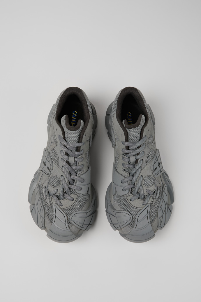 Overhead view of Tormenta Gray Textile Sneakers