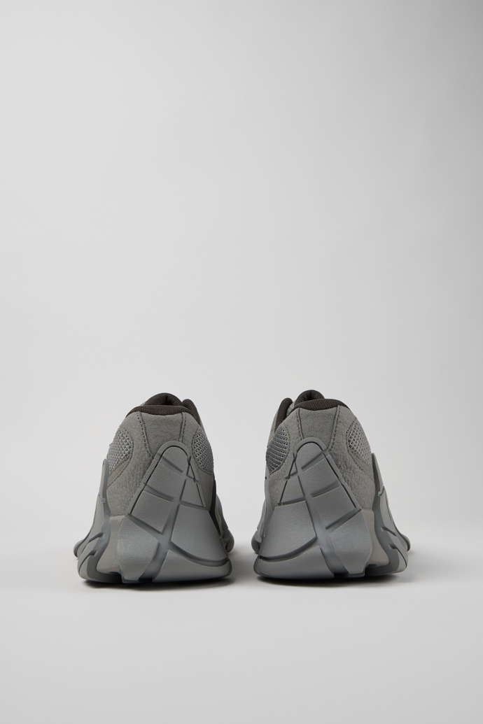 Back view of Tormenta Gray Textile Sneakers