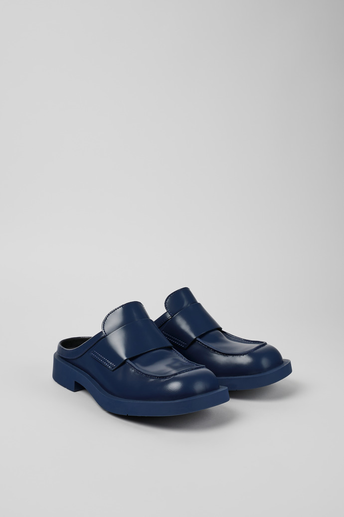 Front view of MIL 1978 Blue leather loafer slide