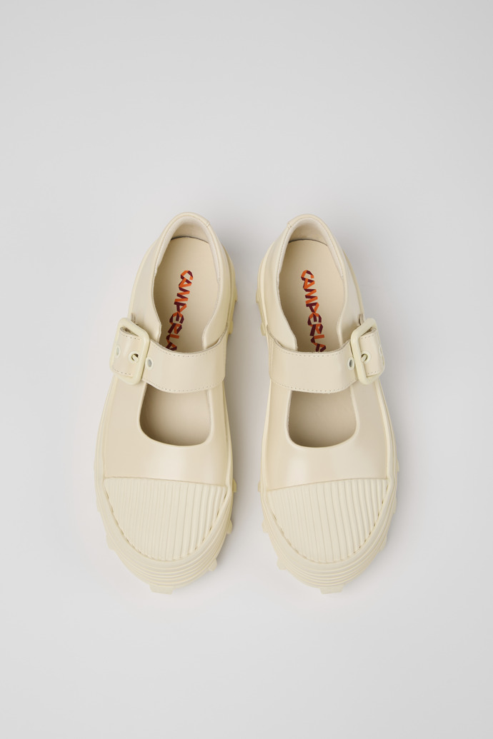 Traktori Sabots babies en cuir blanc