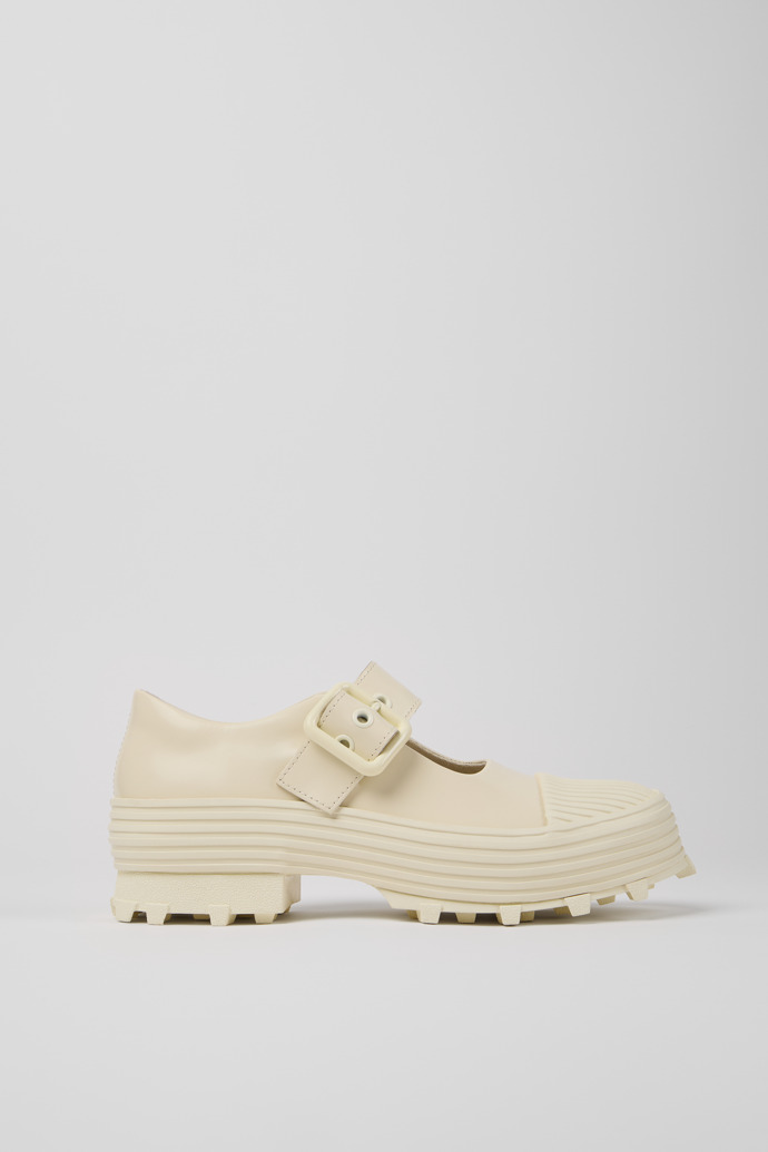 Traktori Sabots babies en cuir blanc