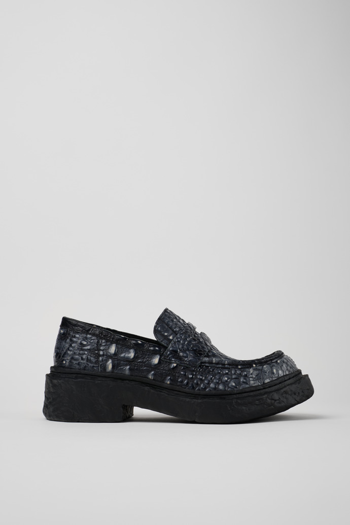 Vamonos Grijze leren loafers