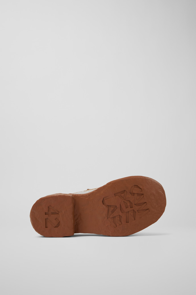 CAMPERLAB VAMONOS Weißer Lederloafer in Krakelee-Optik