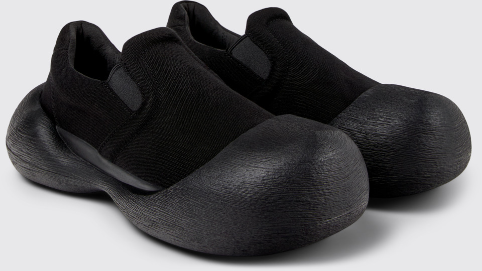 Front view of CAMPERLAB CARAMBA Black TENCEL® Lyocell Loafers