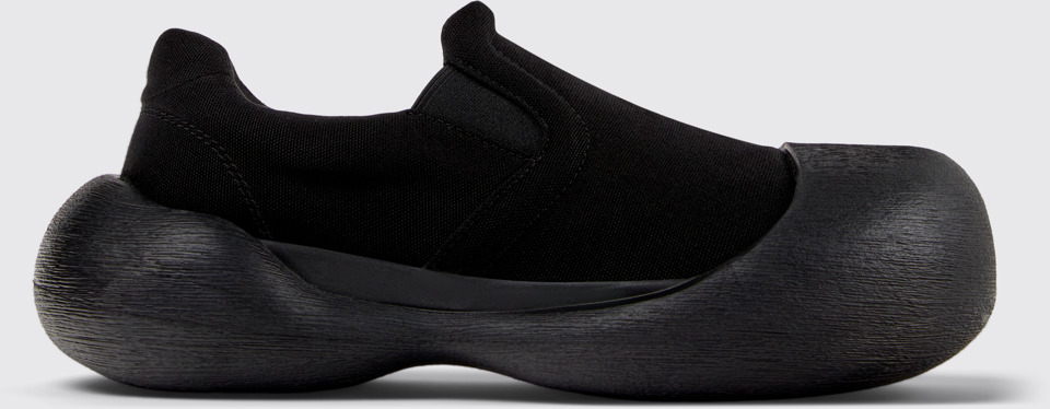Side view of CAMPERLAB CARAMBA Black TENCEL® Lyocell Loafers