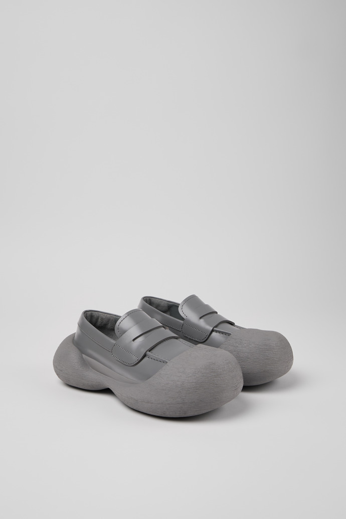 Caramba Mocassins en cuir gris