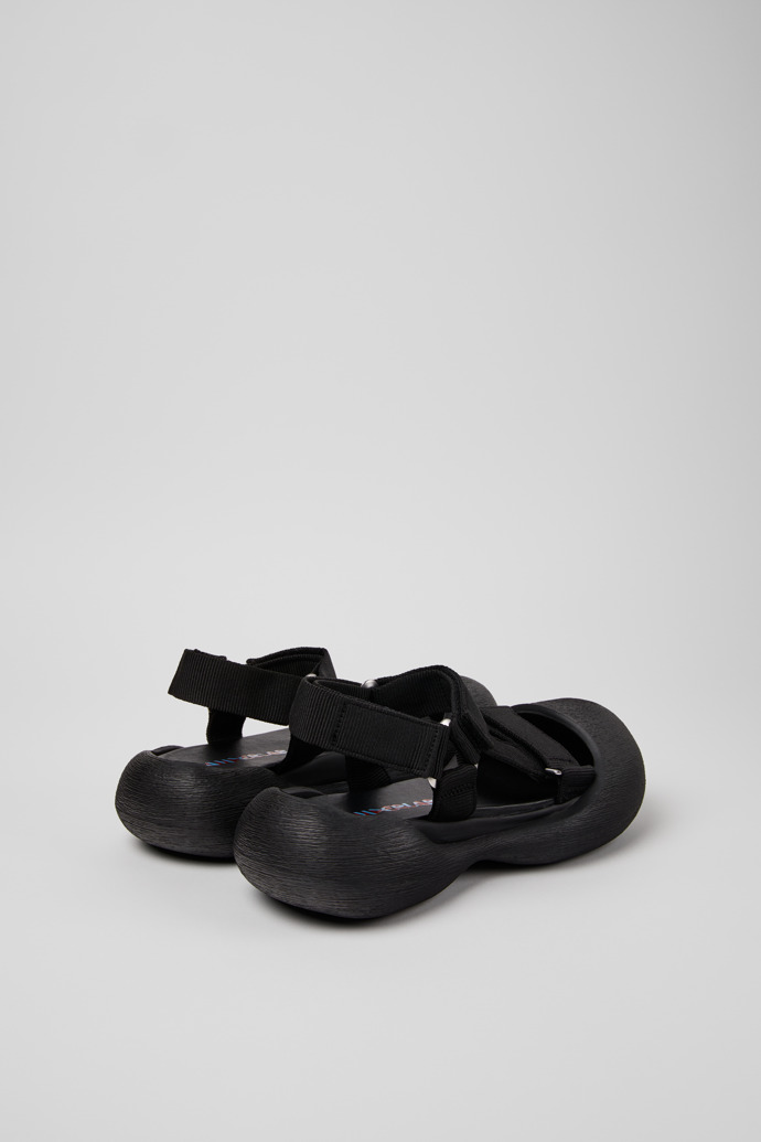 Back view of Caramba Black Recycled PET Sandals