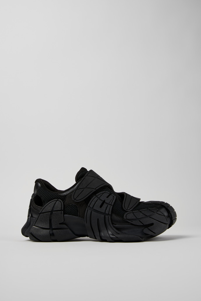 Side view of Tormenta Black Textile Sneakers