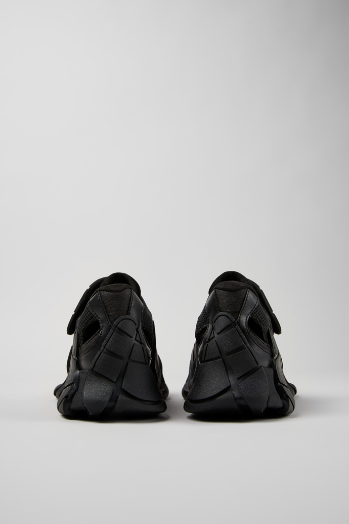 Back view of Tormenta Black Textile Sneakers