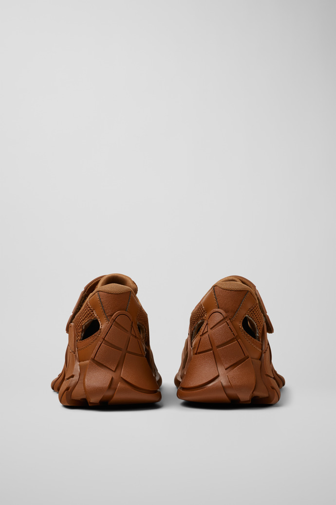 Back view of CAMPERLAB TORMENTA Brown Textile Semi-Open Sneakers