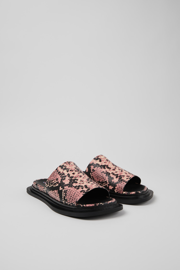 Front view of Nada Multicolor Leather Sandals