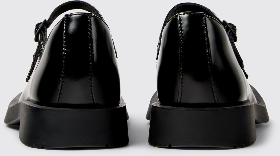 Back view of Mil 1978 Black Leather Mary Janes