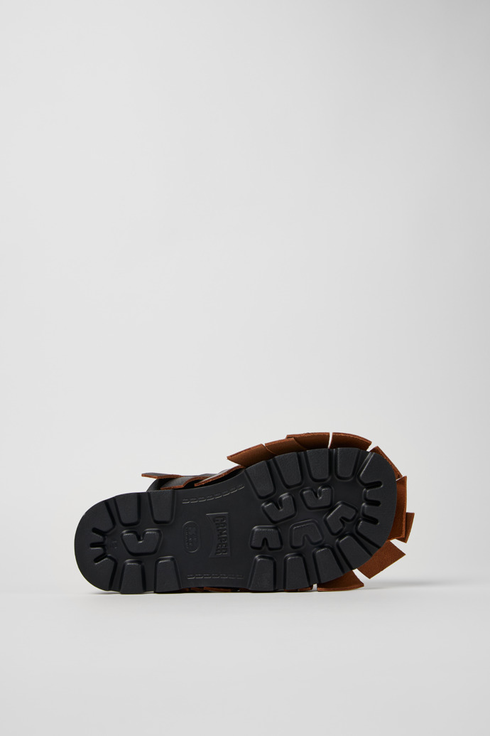 Brutus Sandal Black Leather Sandal tabanları