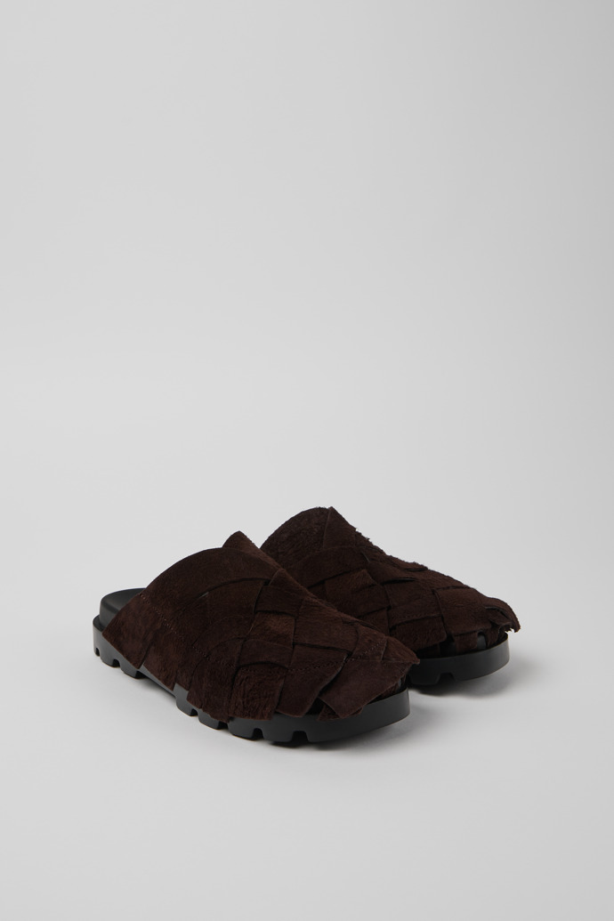 Front view of Brutus Sandal Brown Nubuck Sandal