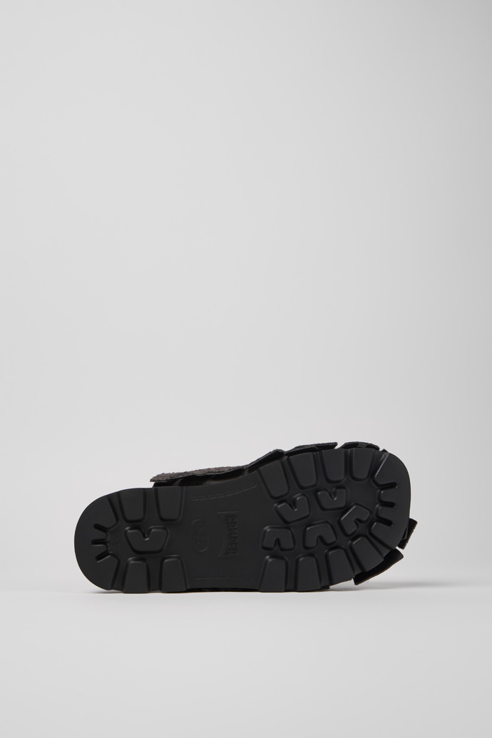 The soles of Brutus Sandal Gray Nubuck Sandal