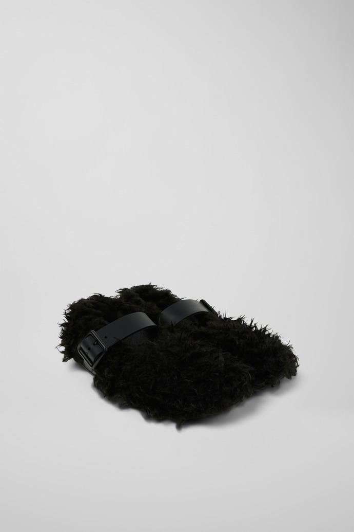 Front view of Wabi Black recycled PET Mary Janes