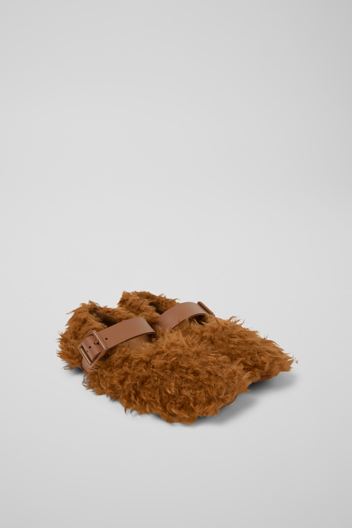 Front view of Wabi Brown recycled PET Mary Janes