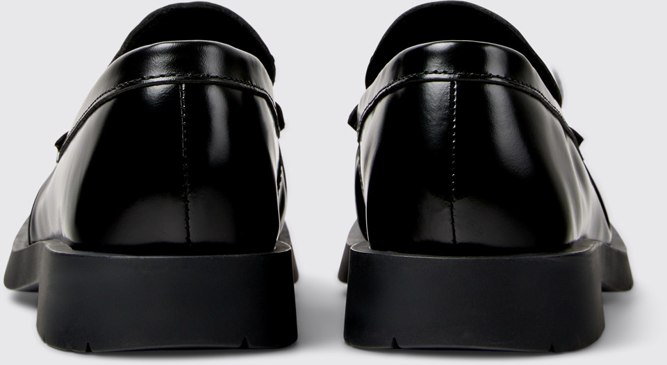 Back view of Mil 1978 Black Leather Loafers
