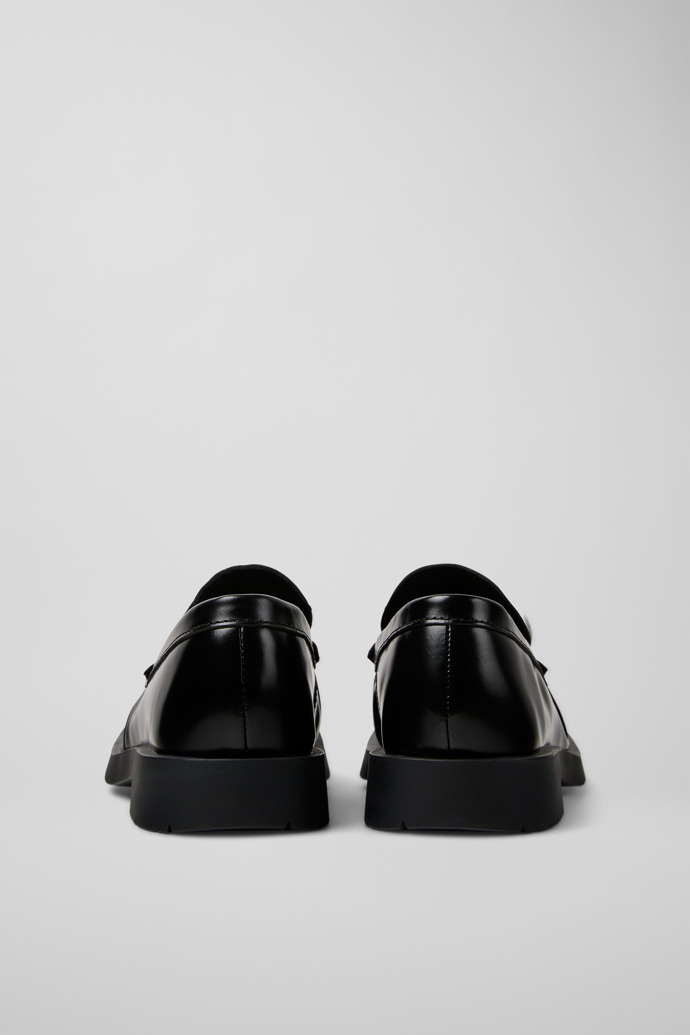 Back view of Mil 1978 Black Leather Loafers