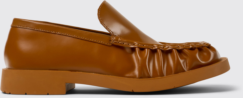 Side view of Mil 1978 Brown Leather Loafers