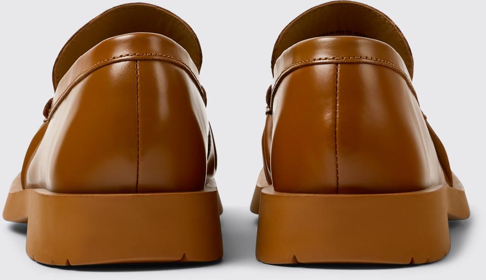 Back view of Mil 1978 Brown Leather Loafers
