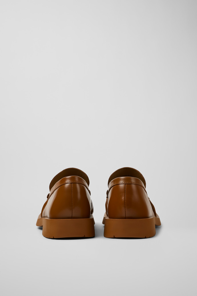 Back view of Mil 1978 Brown Leather Loafers