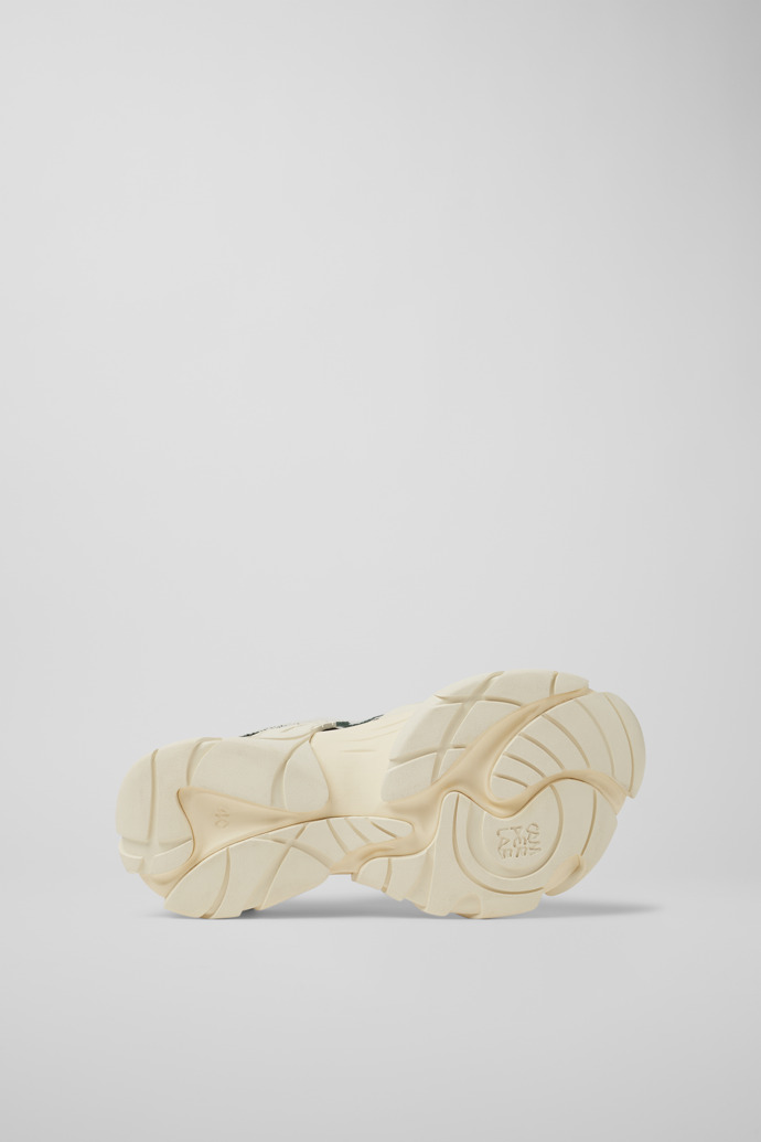 The soles of CAMPERLAB TORMENTA White-green textile sneakers