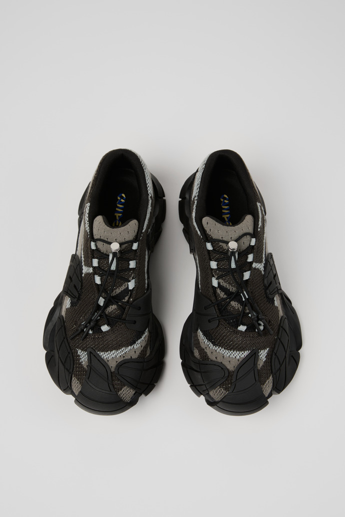 Overhead view of CAMPERLAB TORMENTA Black-Gray Textile Sneakers