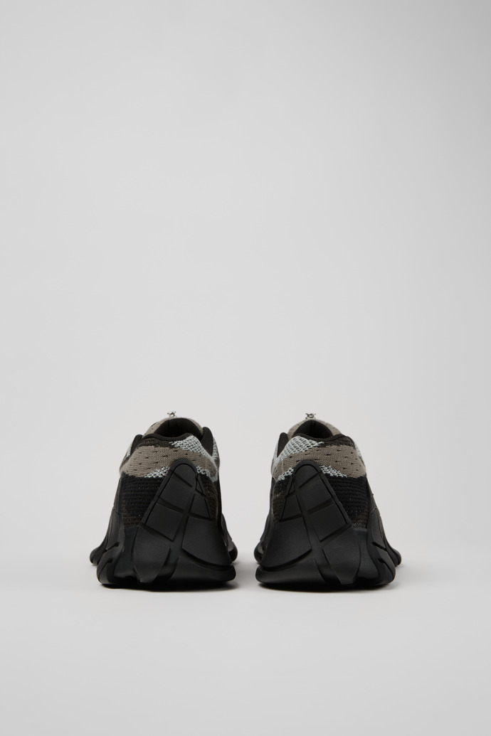Back view of CAMPERLAB TORMENTA Black-Gray Textile Sneakers