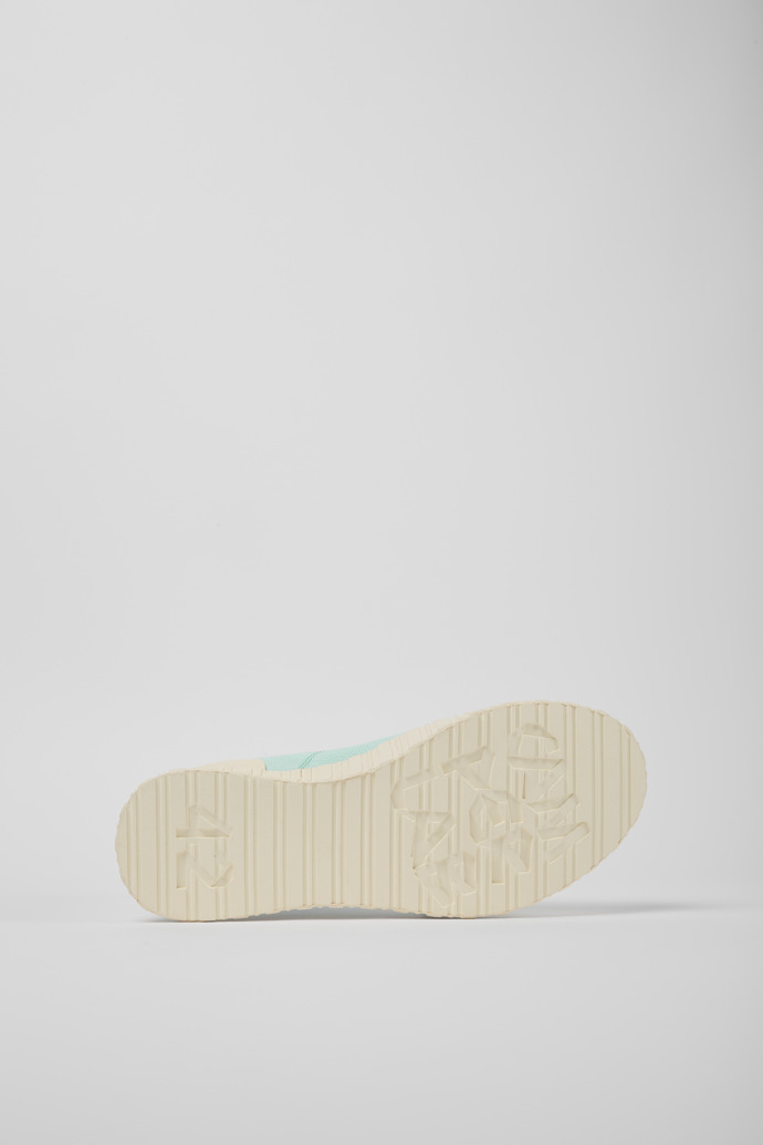 The soles of Roz Light green recycled cotton sneakers