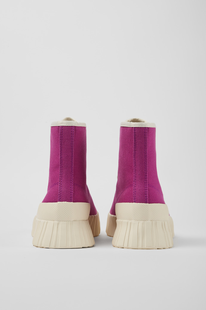 Back view of Roz Purple recycled cotton sneakers