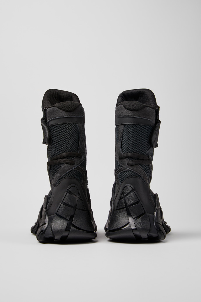 Back view of Tormenta Black Textile Boots