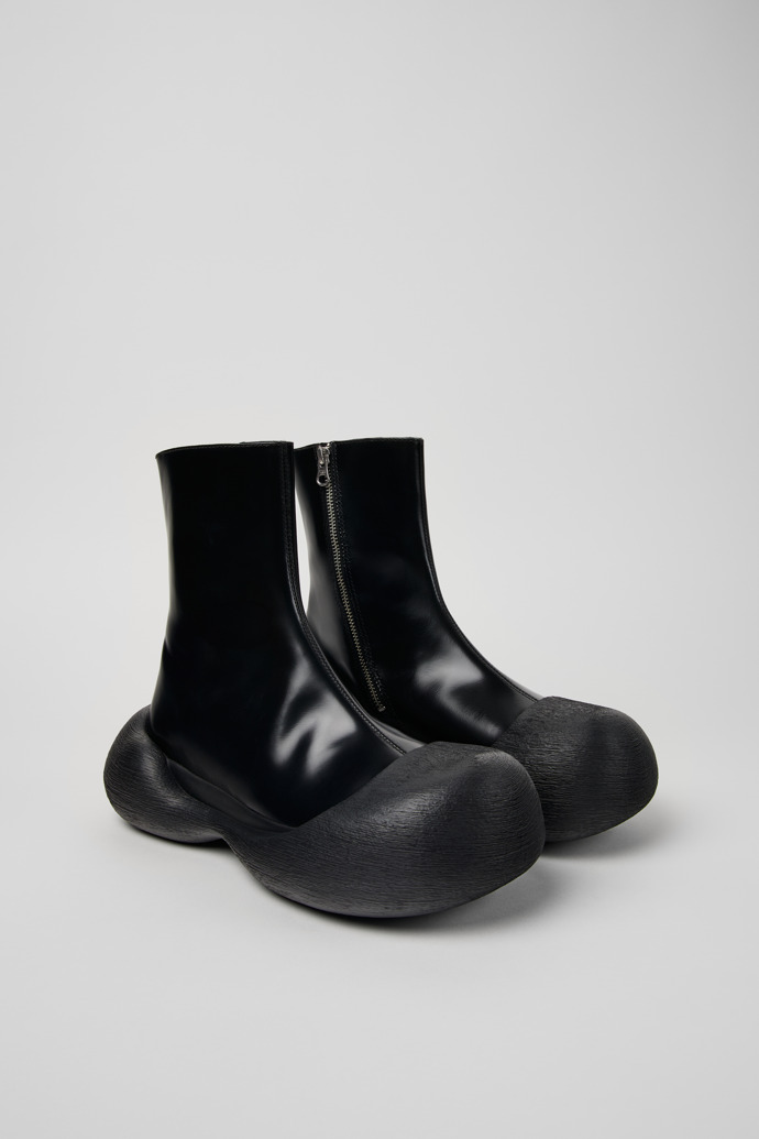 Front view of Caramba Black Leather Boots