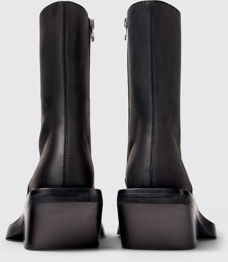 Back view of CAMPERLAB QUETAL Black Nubuck Boots