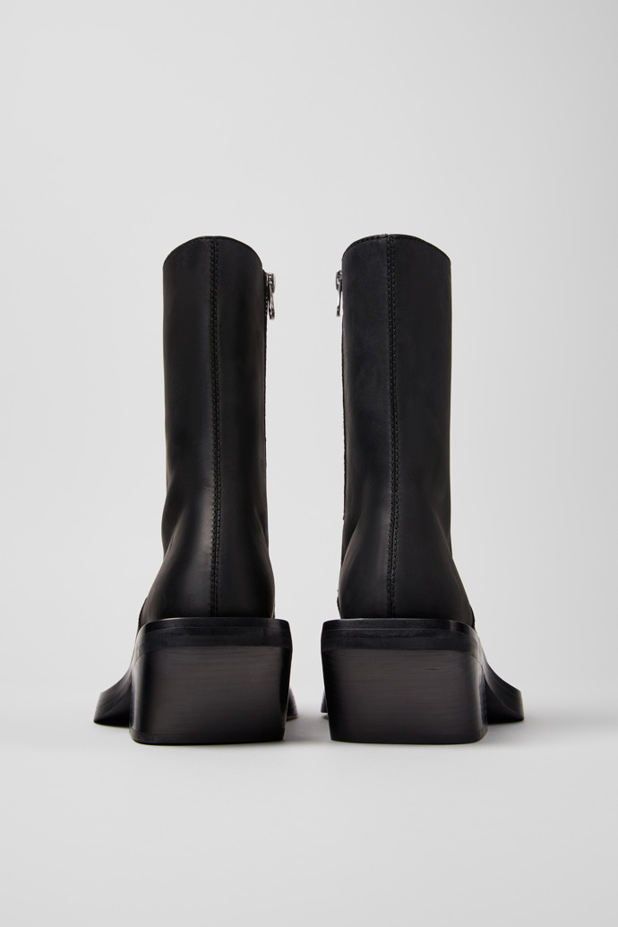 Back view of Quetal Black Nubuck Boots