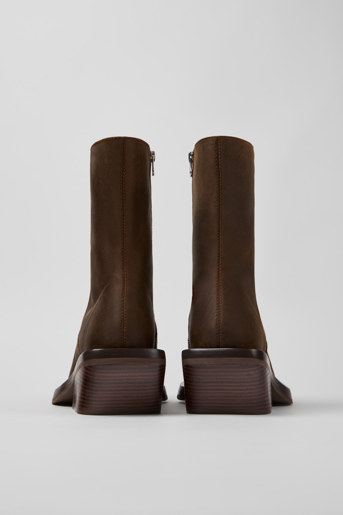 Back view of Quetal Brown Nubuck Boots